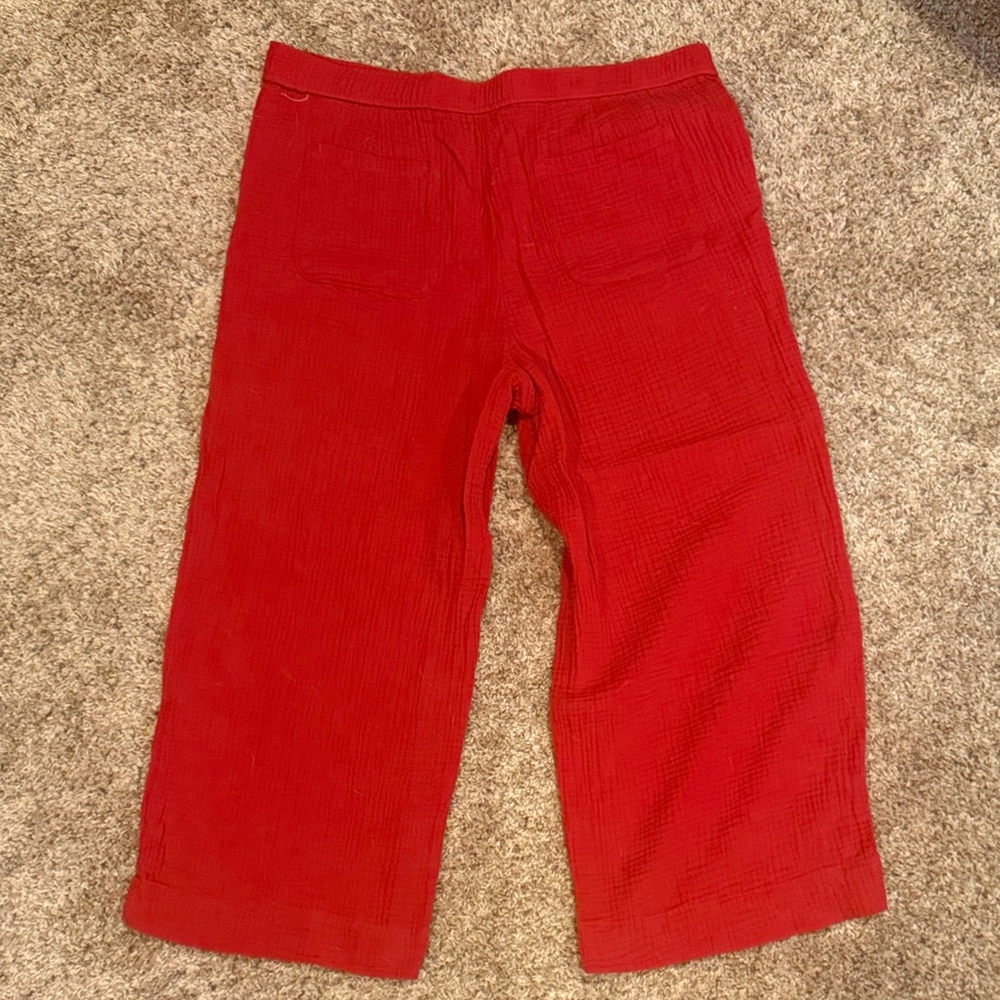 NWOT Talbots Ladies Wide-Leg Bright Red Casual Pants - Picture 4 of 4